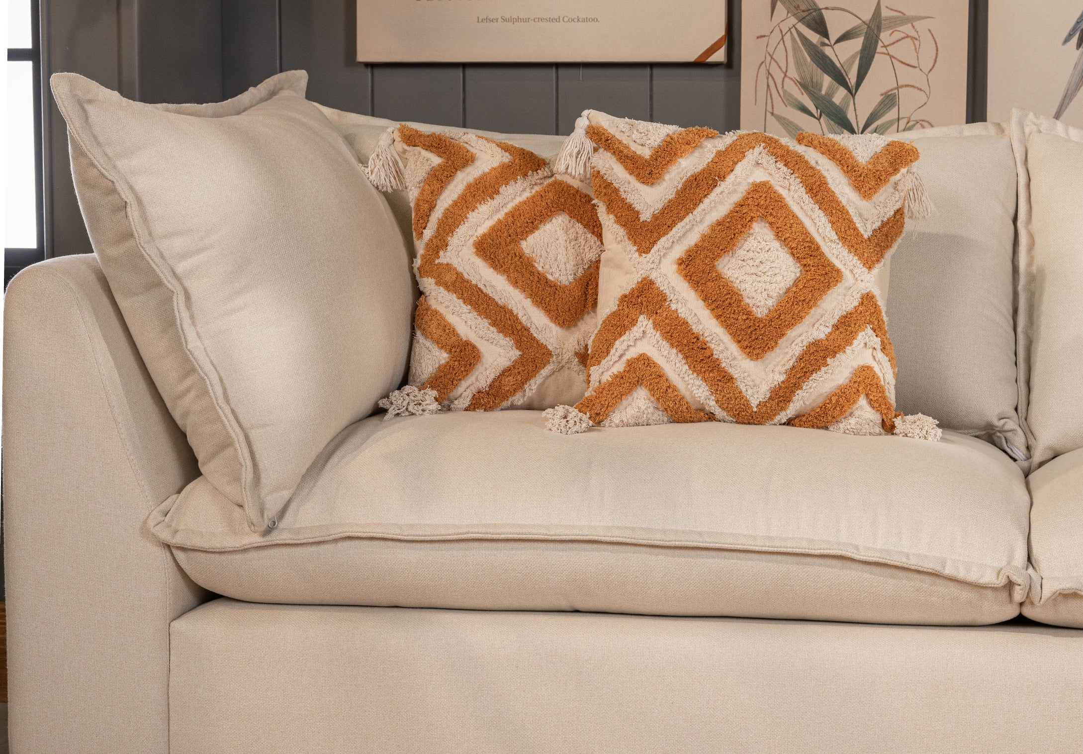 Cojines Tánger Tufted Mostaza