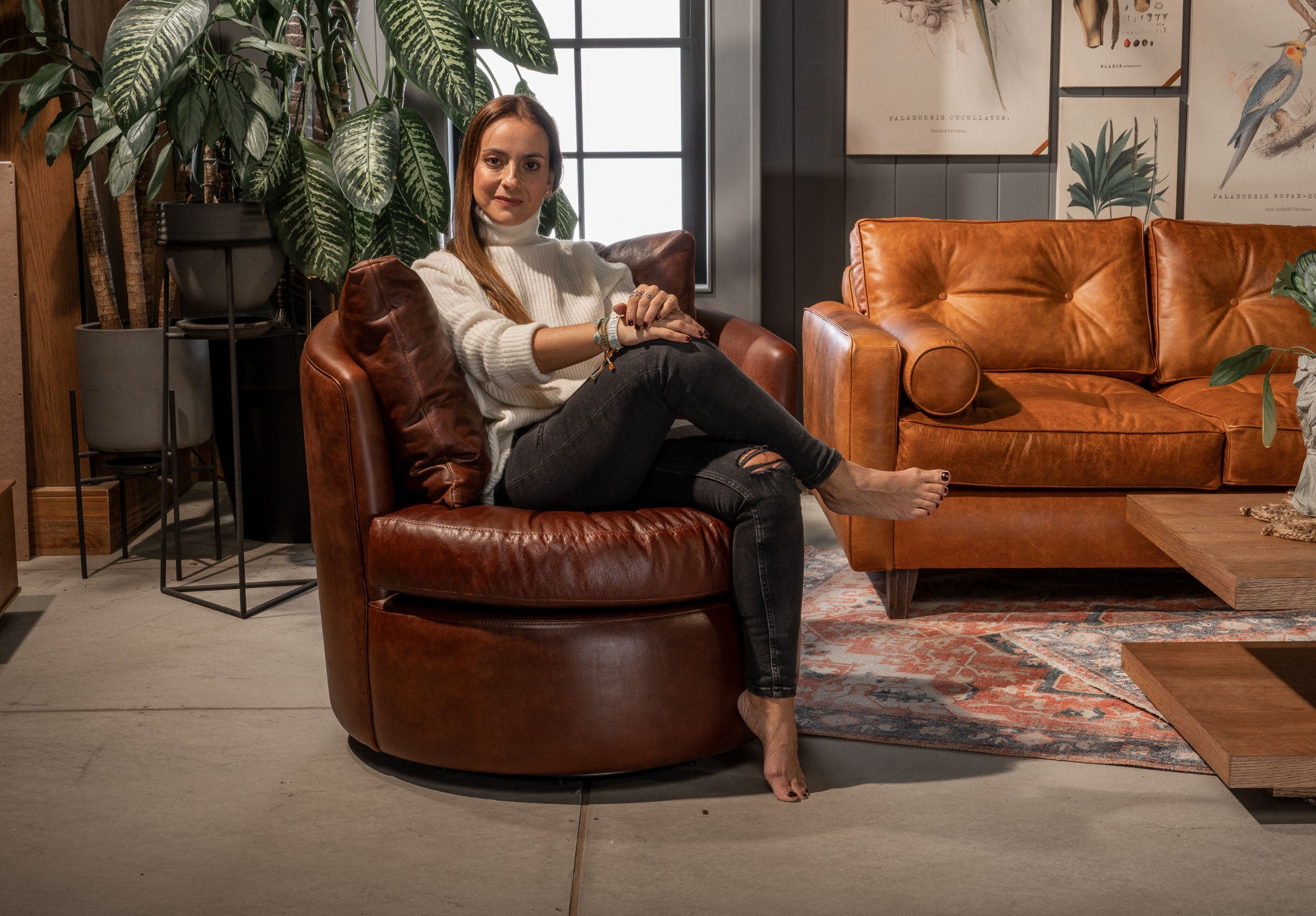 Poltrona Giratoria Pisa Cuero