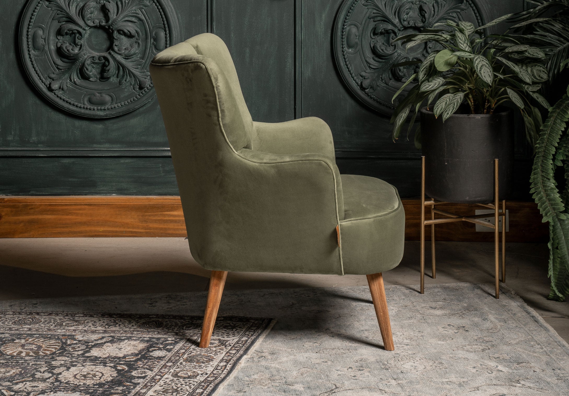 Silla Madonna Shell con Brazos Tela