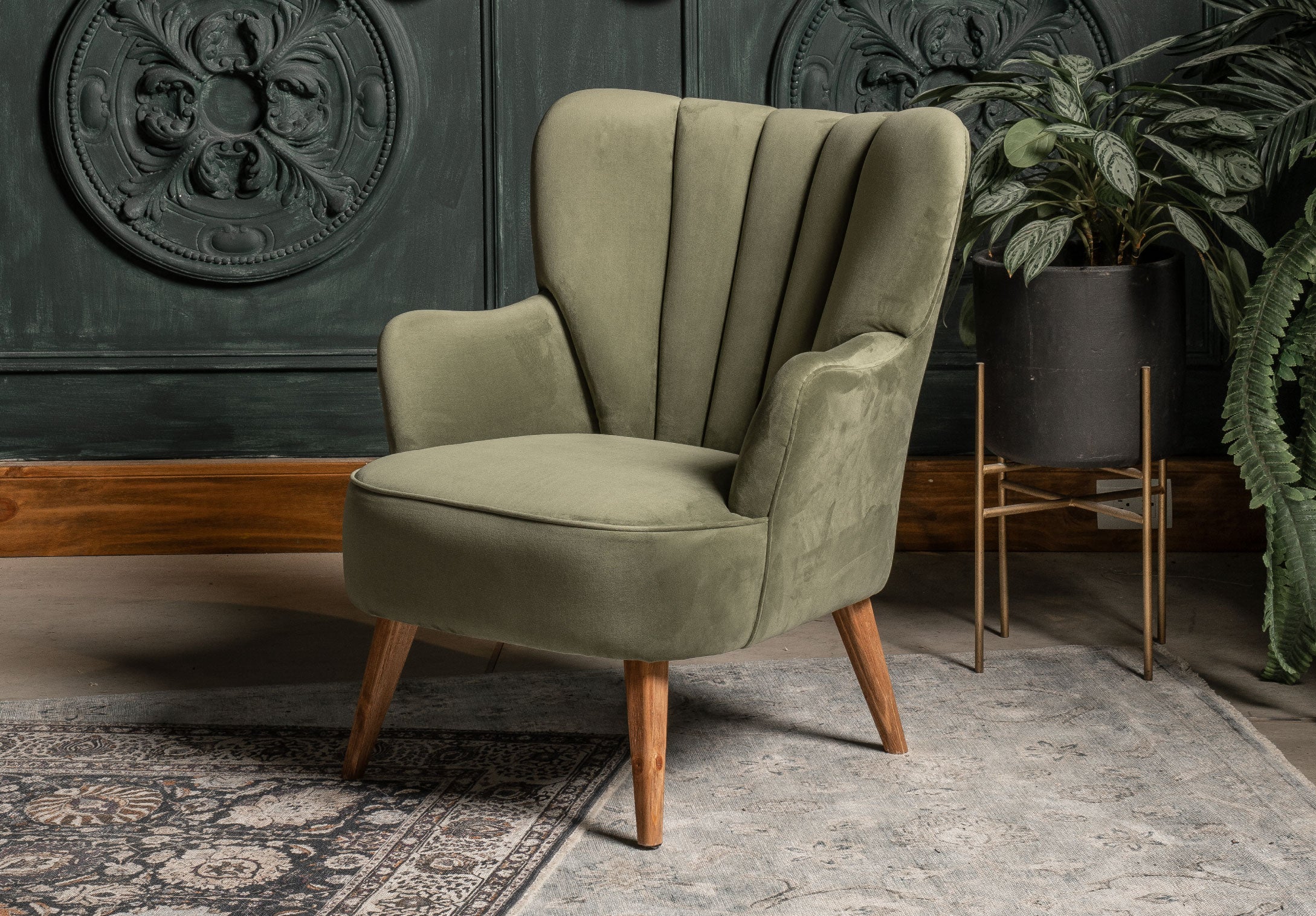 Silla Madonna Shell con Brazos Tela