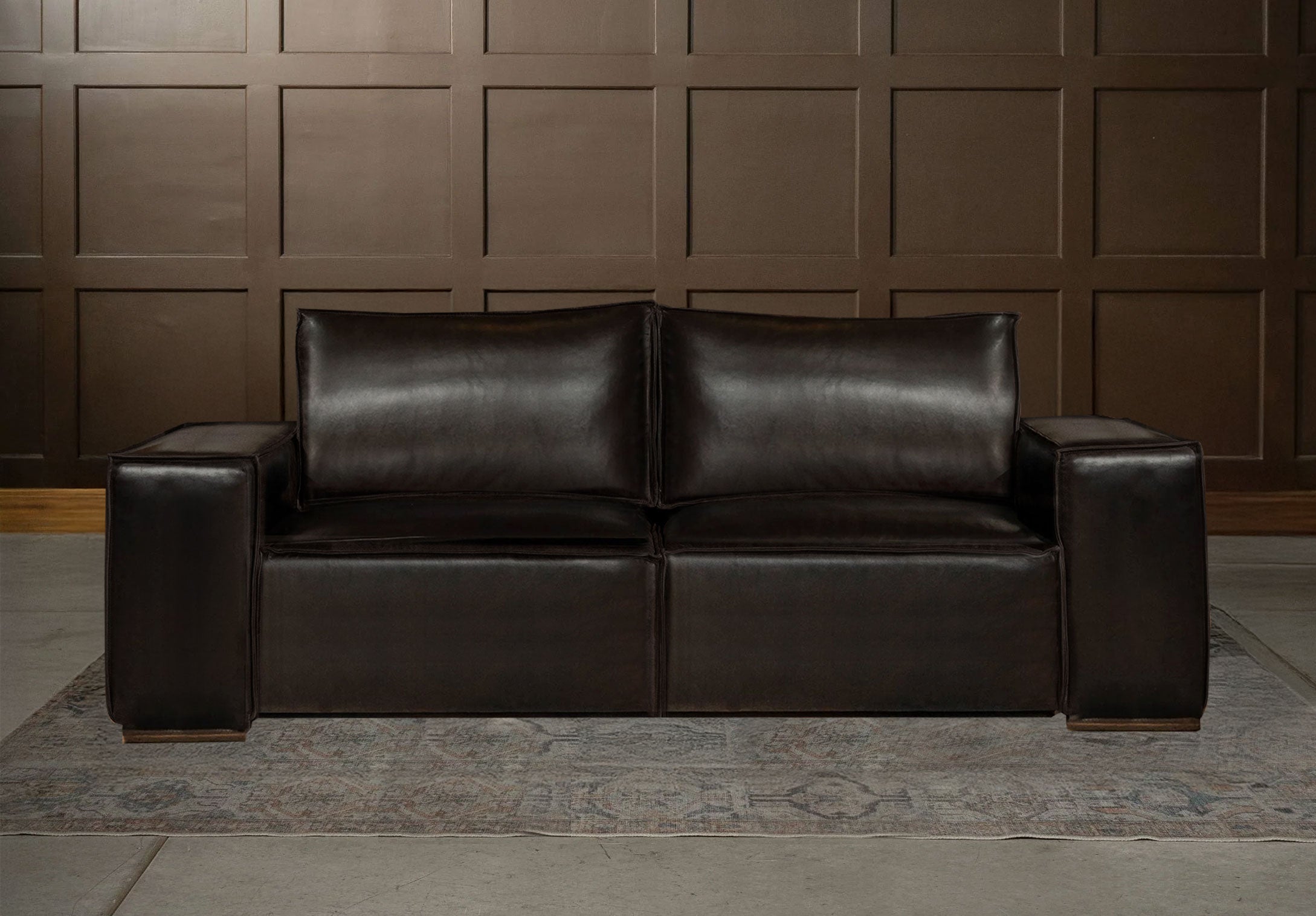 Sofá Sora Cuero Trufa