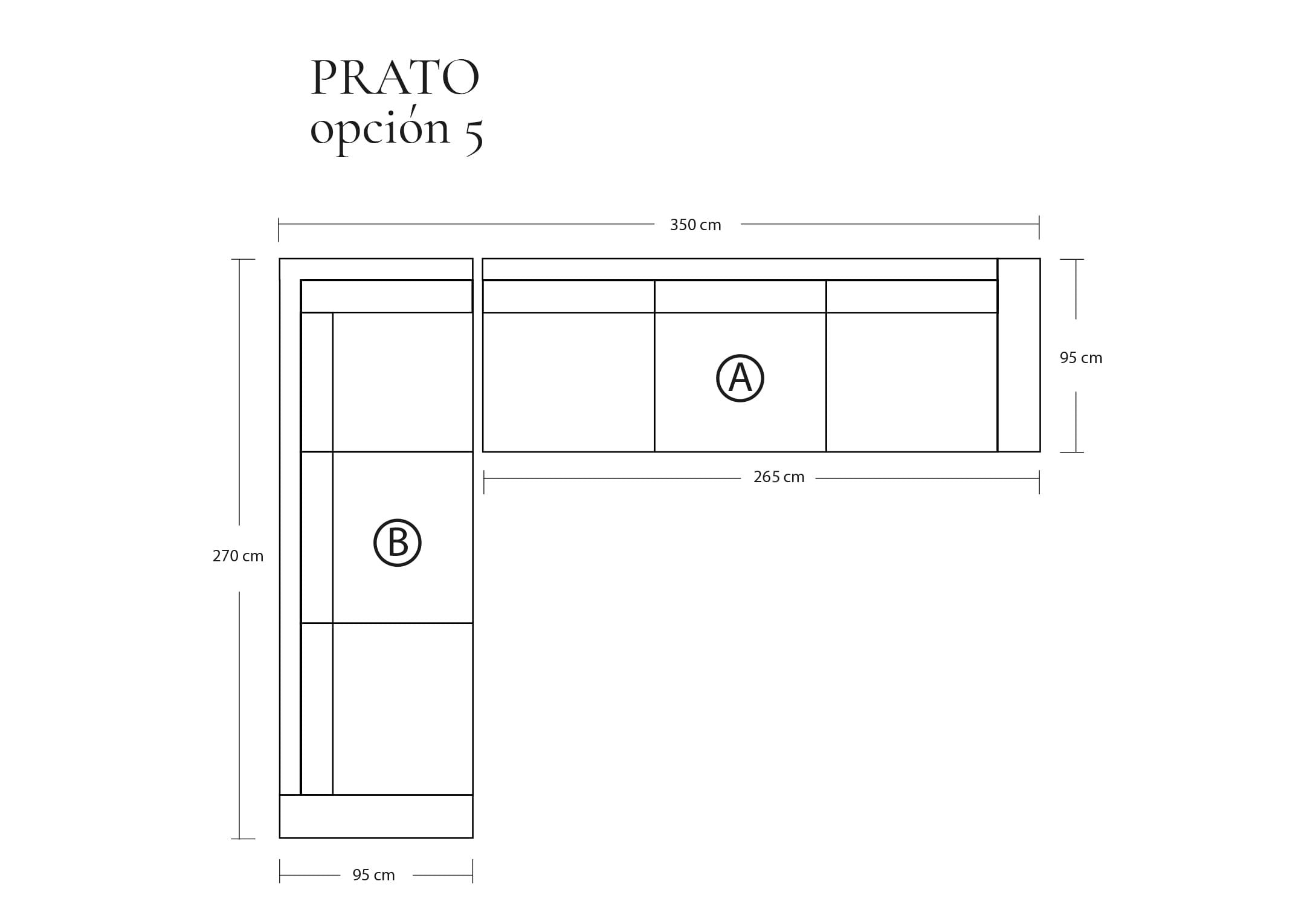 Sofá Modular Prato Tela en L