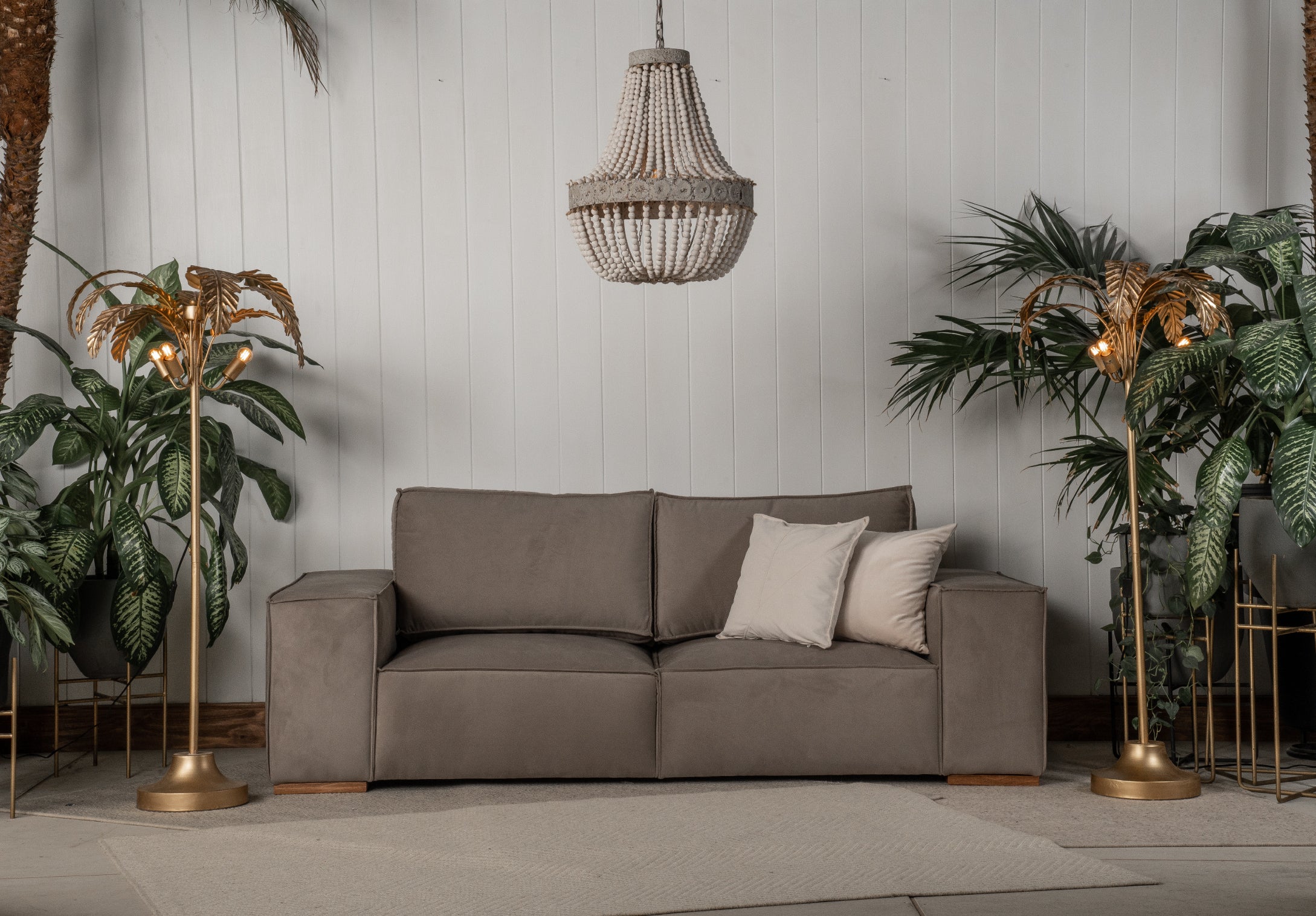 Wood Bead Chandelier