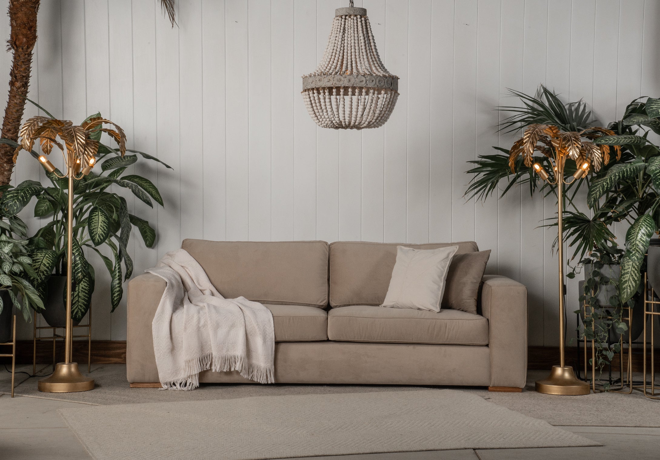 Wood Bead Chandelier