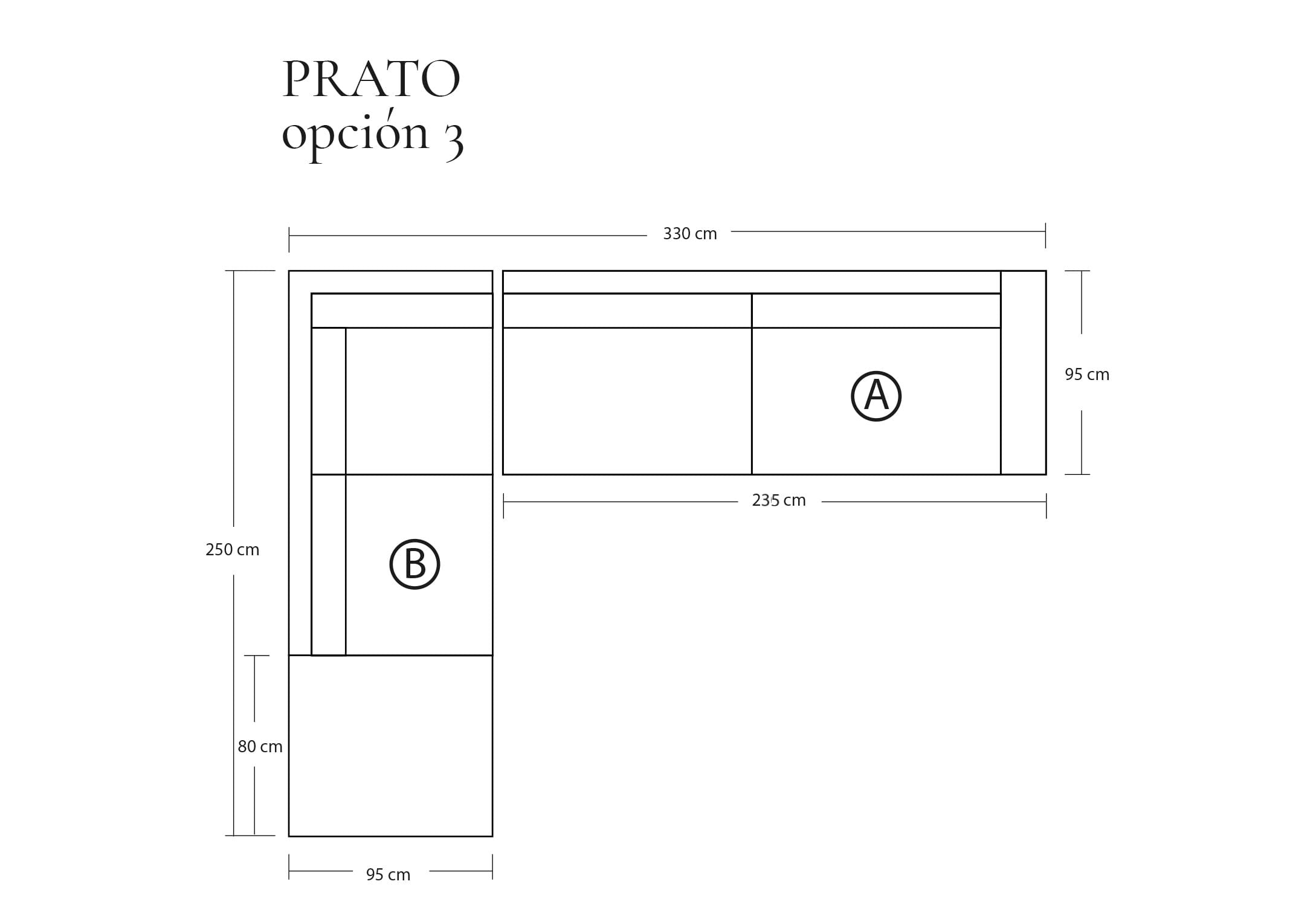 Sofá Modular Prato Tela en L