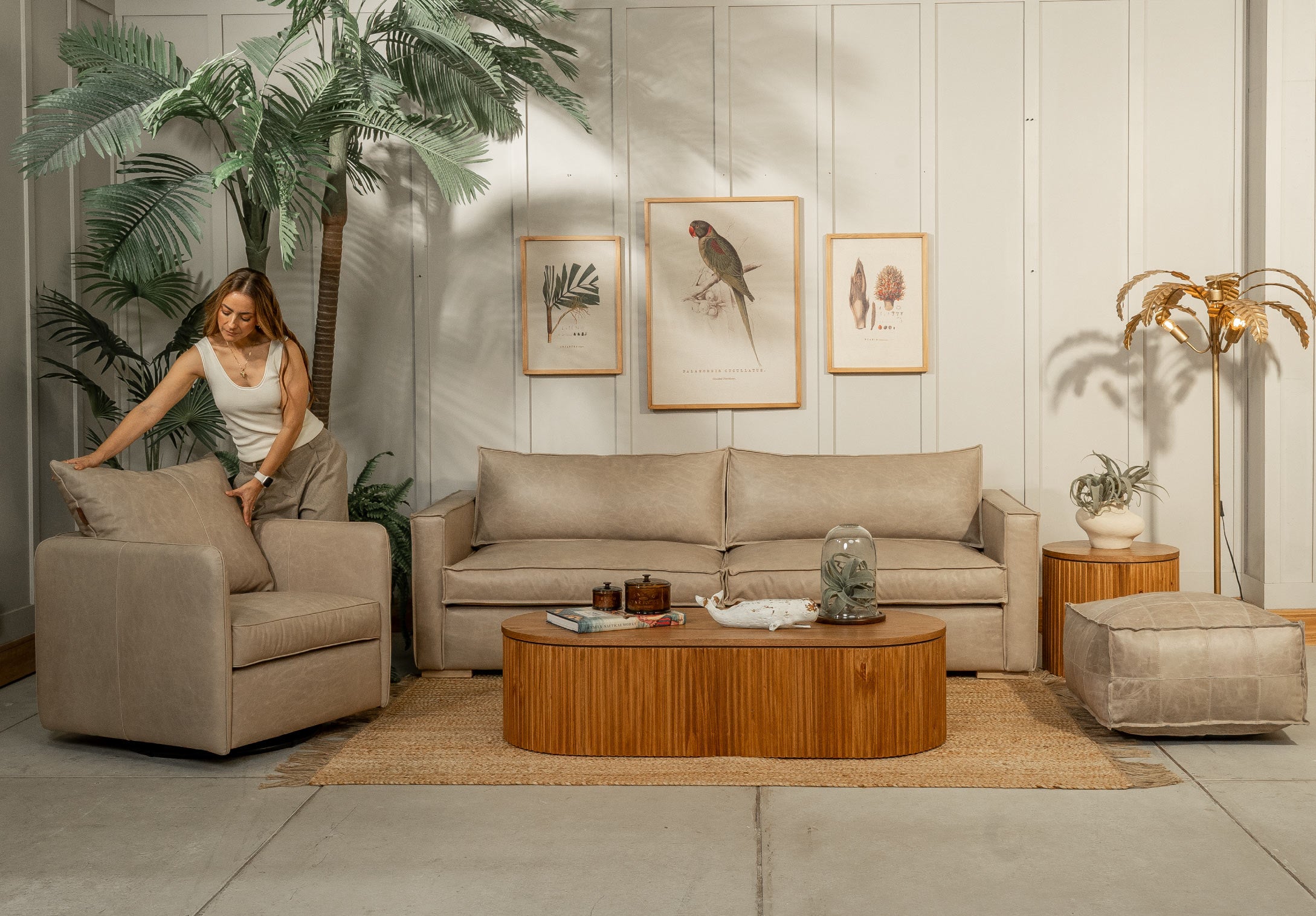 Poltrona Giratoria Padua Cuero