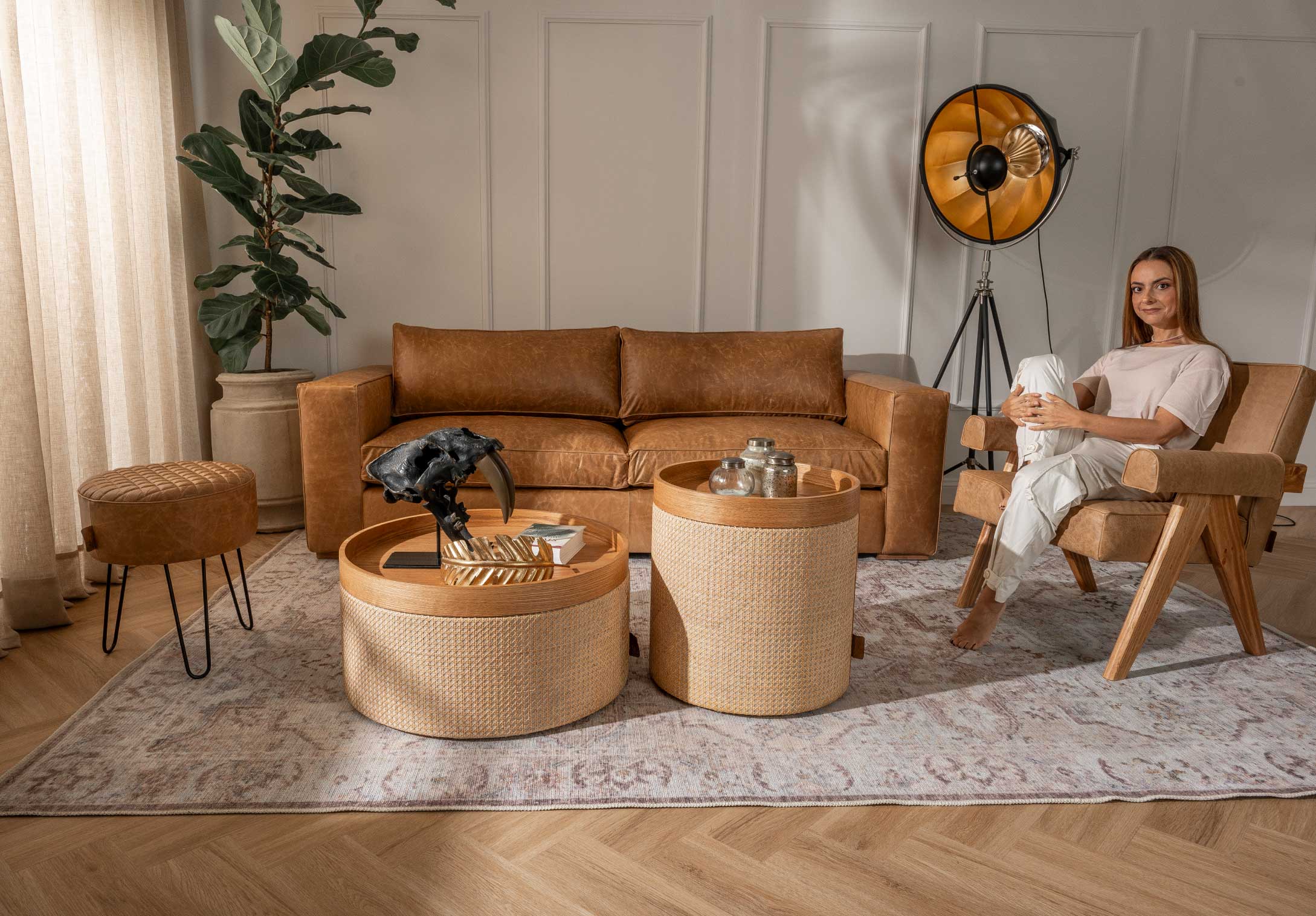 Poltrona Milán Cuero