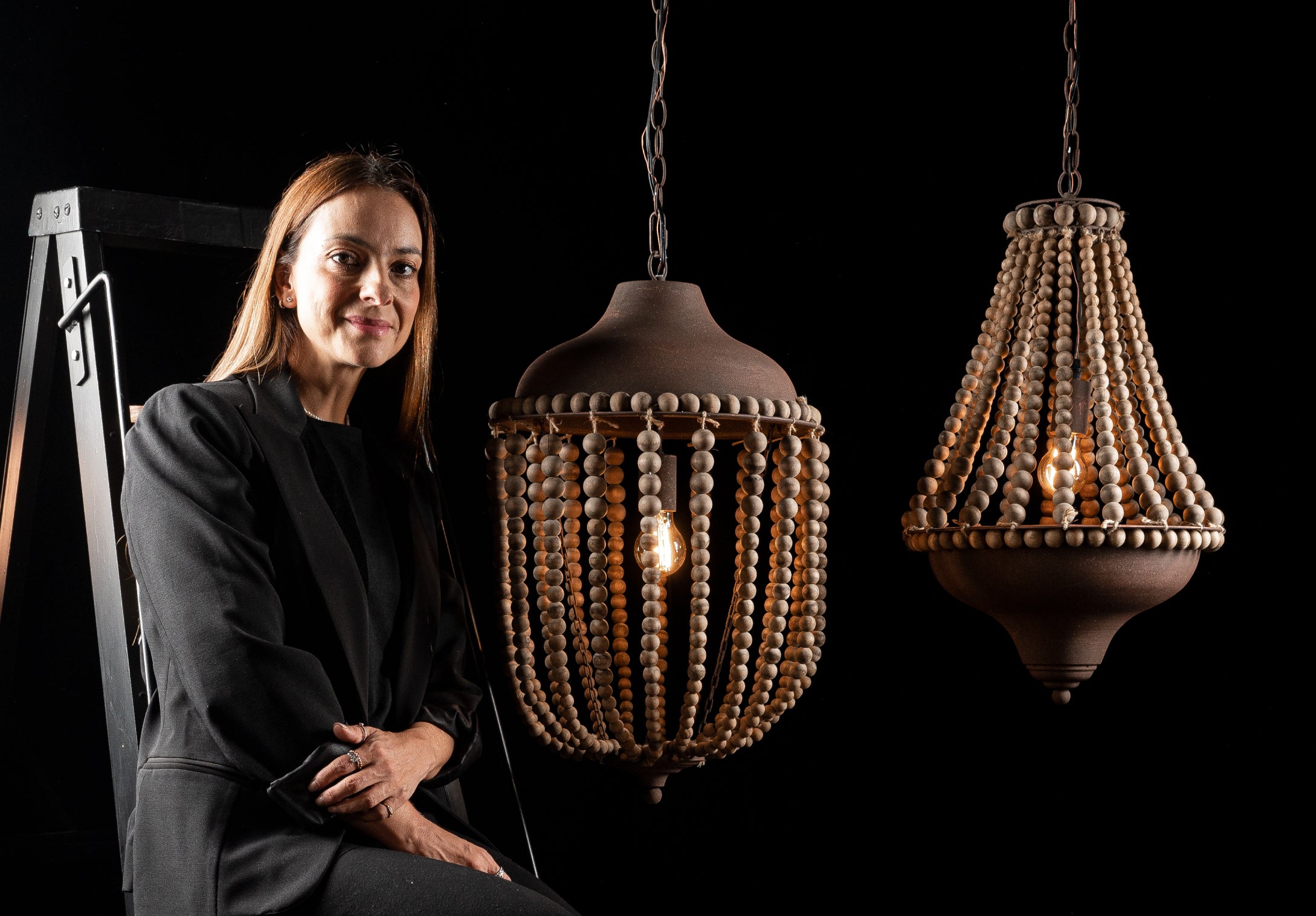 Lámpara Sahara Bead Chandelier