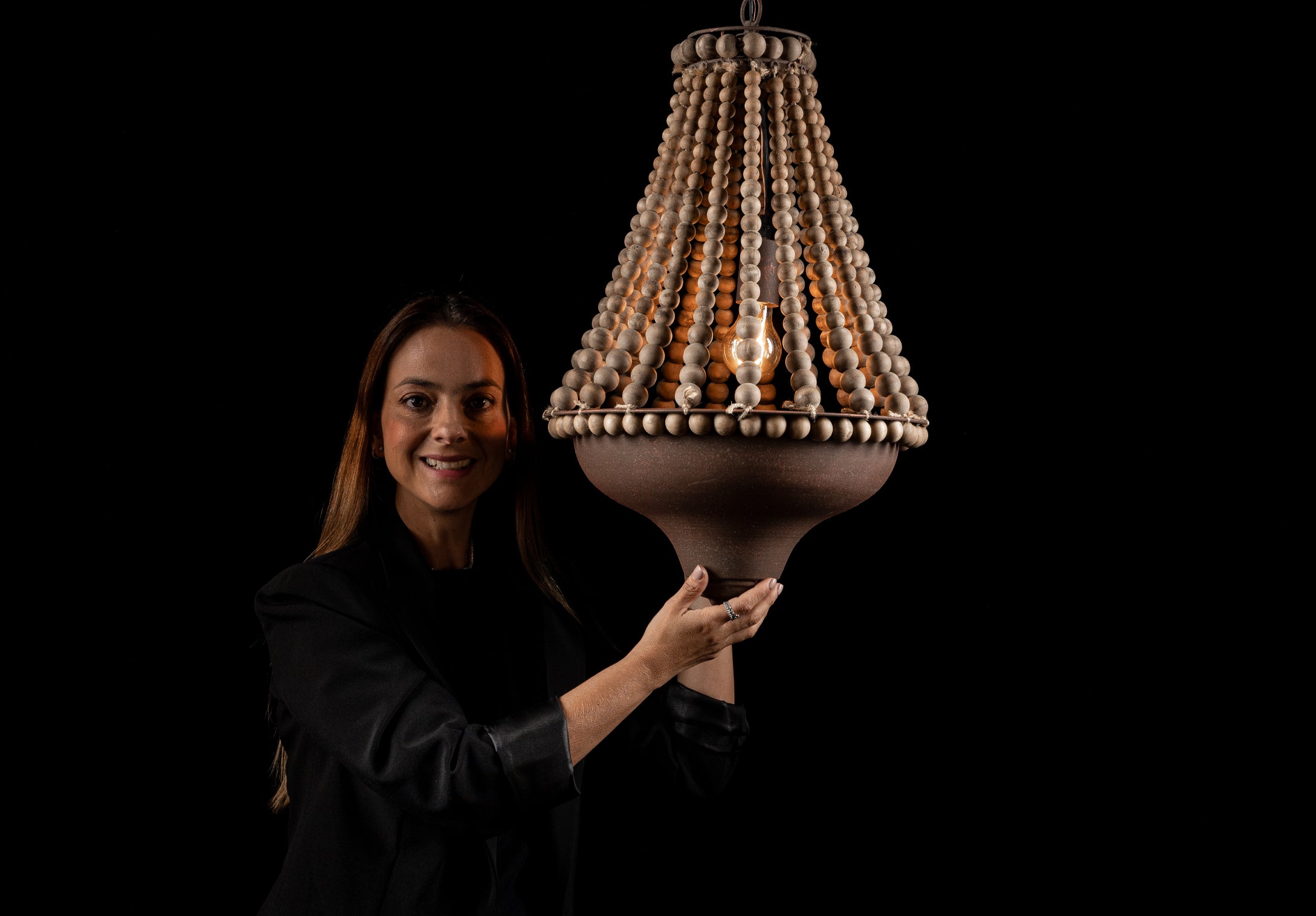 Lámpara Sahara Bead Chandelier