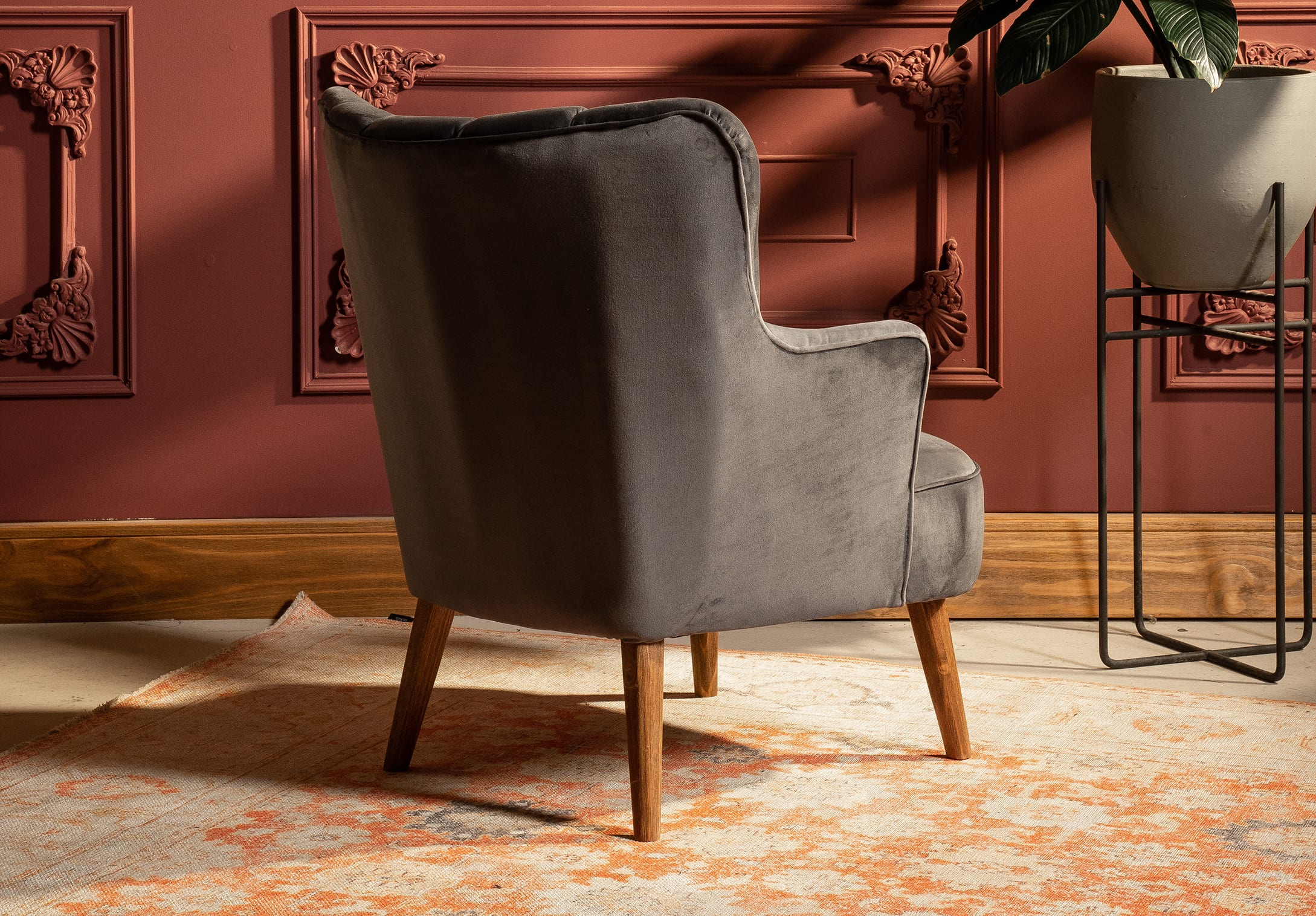 Silla Madonna Shell con Brazos Tela