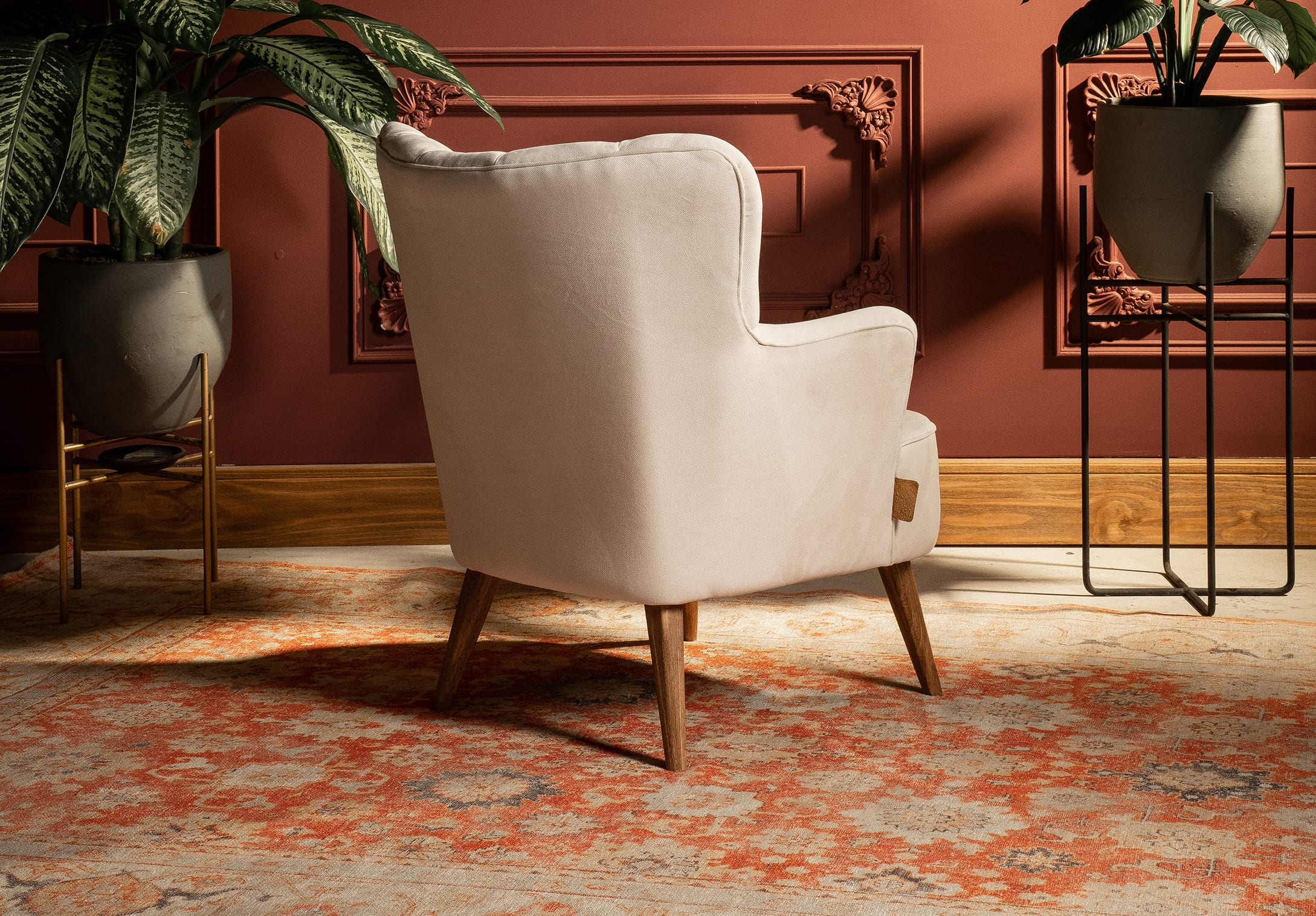 Silla Madonna Shell con Brazos Tela