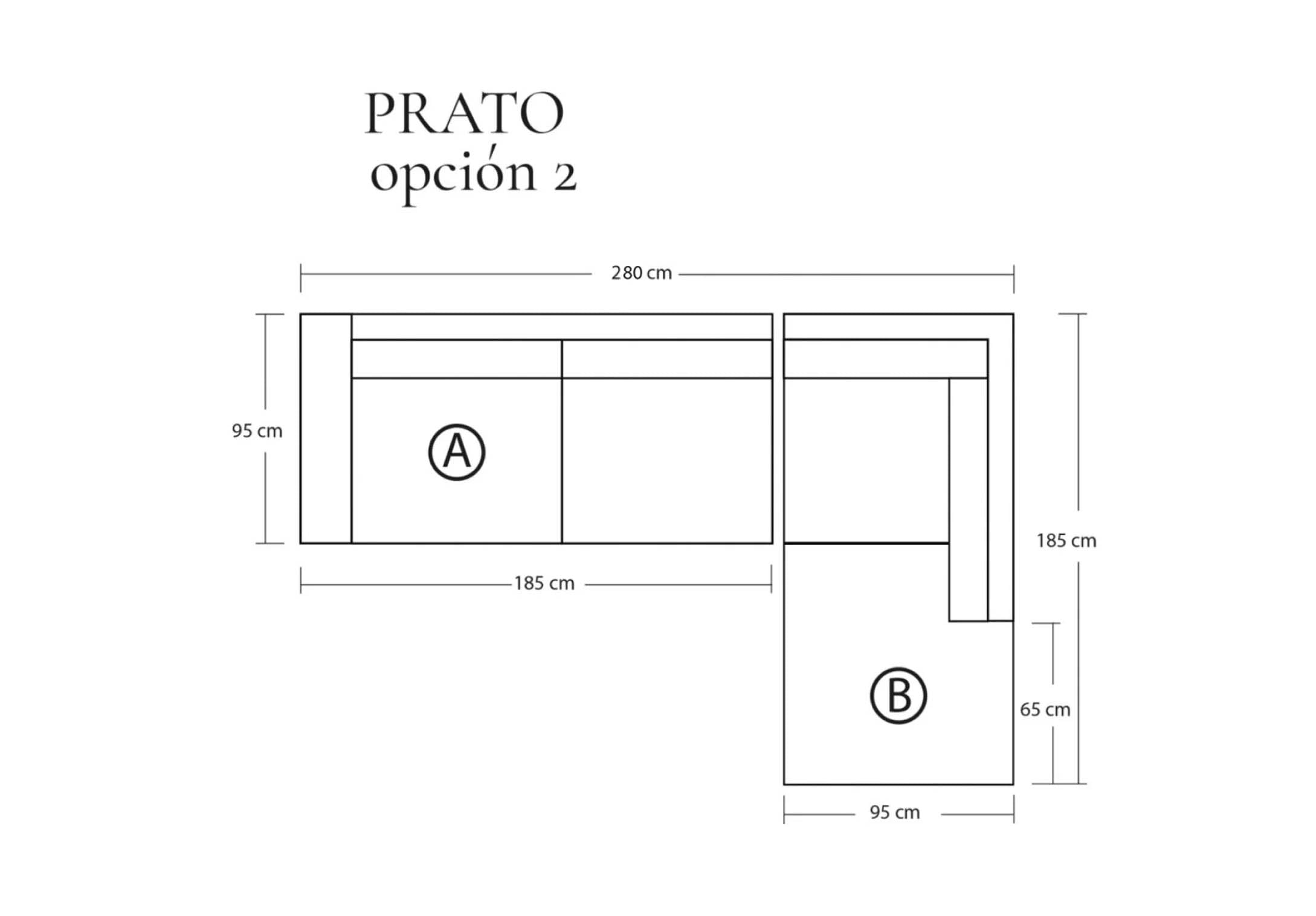 Sofá Modular Prato Tela en L