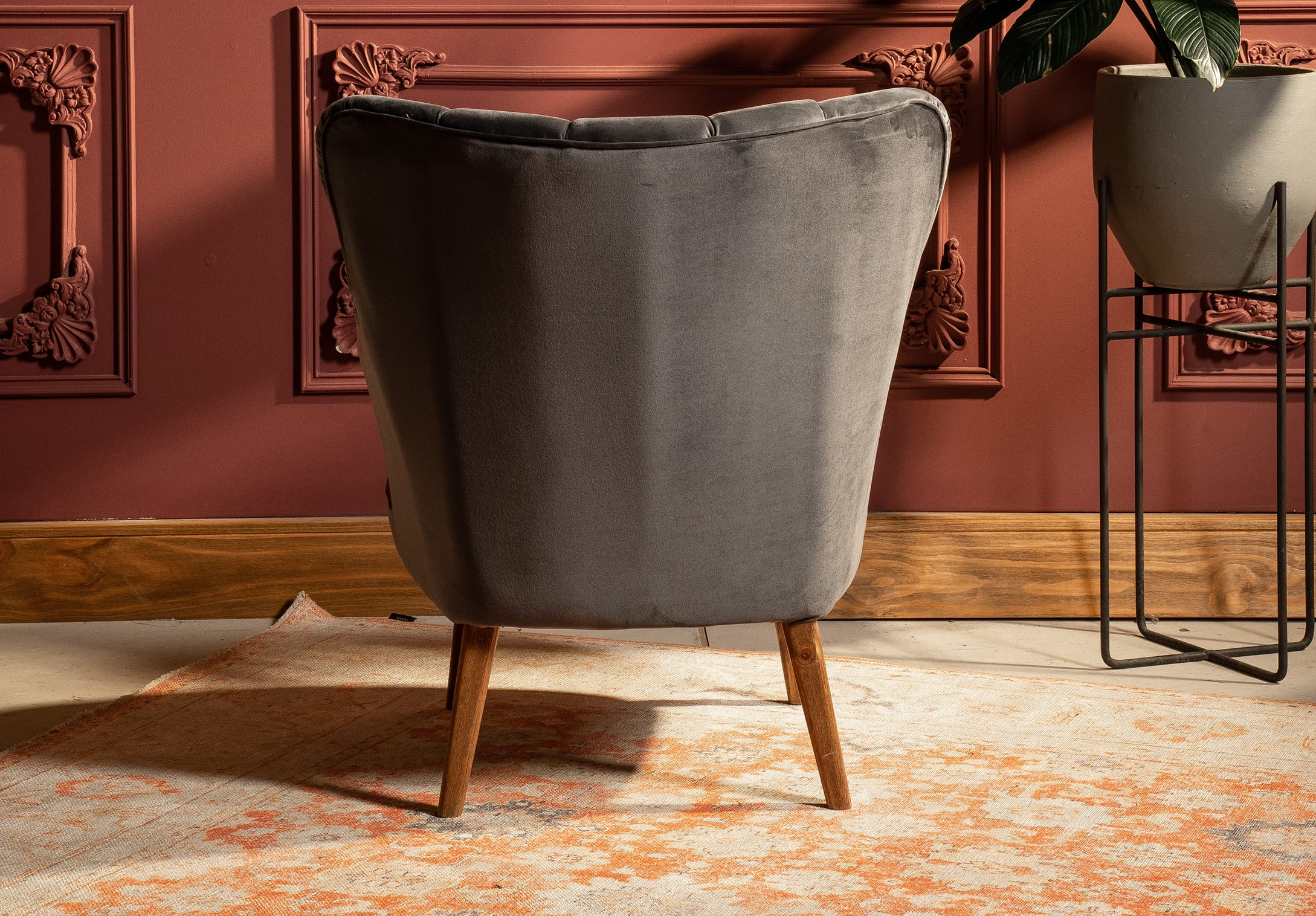 Silla Madonna Shell con Brazos Tela