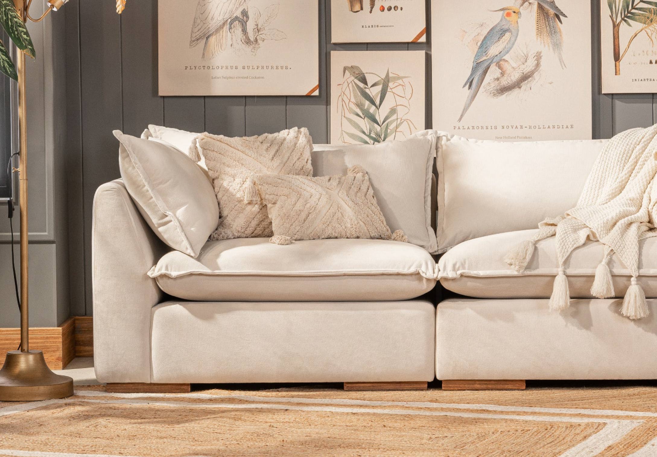 Sofá Siena dividido en dos módulos tela