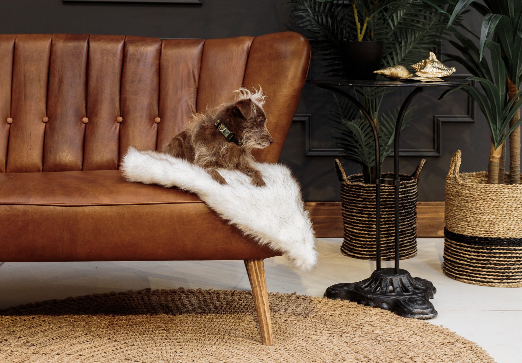 Sofá Madonna Classic cuero y tela 3house