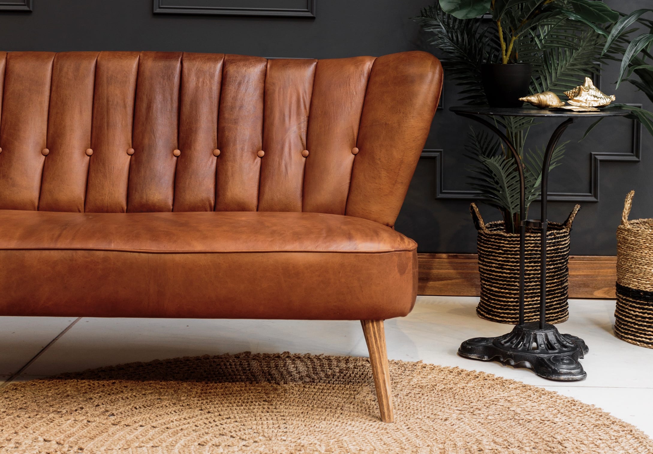 Sofá Madonna Classic cuero y tela 3house