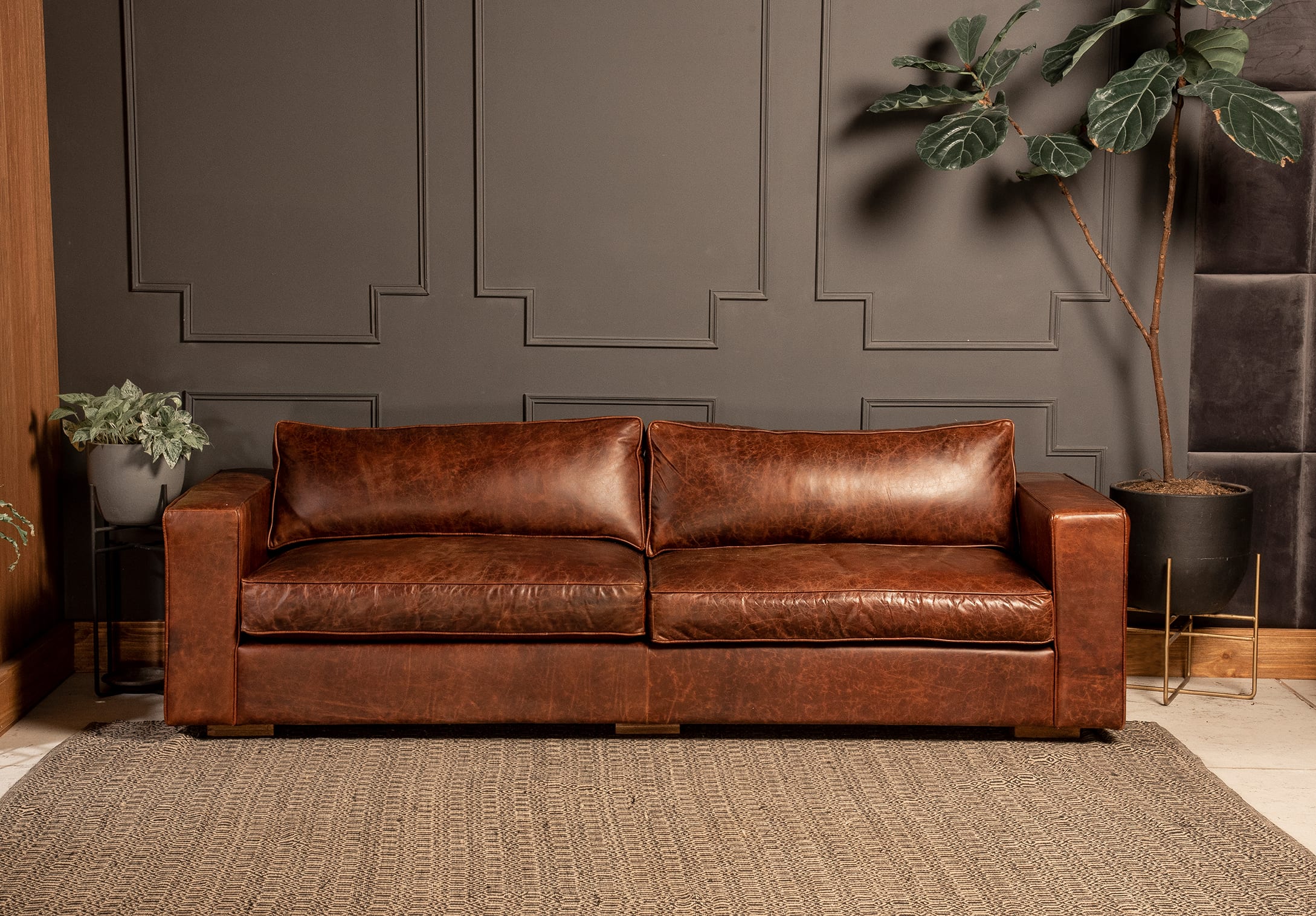 Producto para sala sofá prato cuero 3house