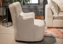 Poltrona Giratoria Madonna Cozy con Brazos Tela y Cuero