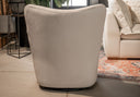 Poltrona Giratoria Madonna Cozy con Brazos Tela y Cuero