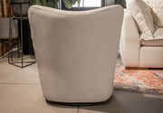 Poltrona Giratoria Madonna Cozy con Brazos Tela y Cuero