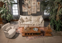 Poltrona Giratoria Madonna Cozy con Brazos Tela y Cuero