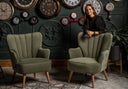 Silla Madonna Shell con Brazos Tela