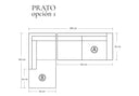 Sofá Modular Prato Tela en L