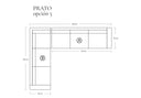 Sofá Modular Prato Tela en L