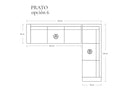Sofá Modular Prato Tela en L