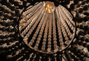 Wood Bead Chandelier