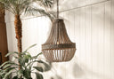Wood Bead Chandelier