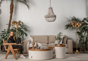 Wood Bead Chandelier
