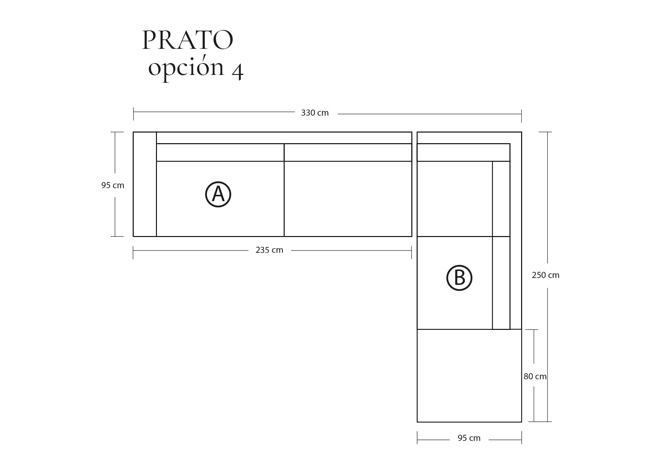 Sofá Modular Prato Tela en L