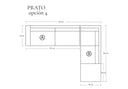 Sofá Modular Prato Cuero en L