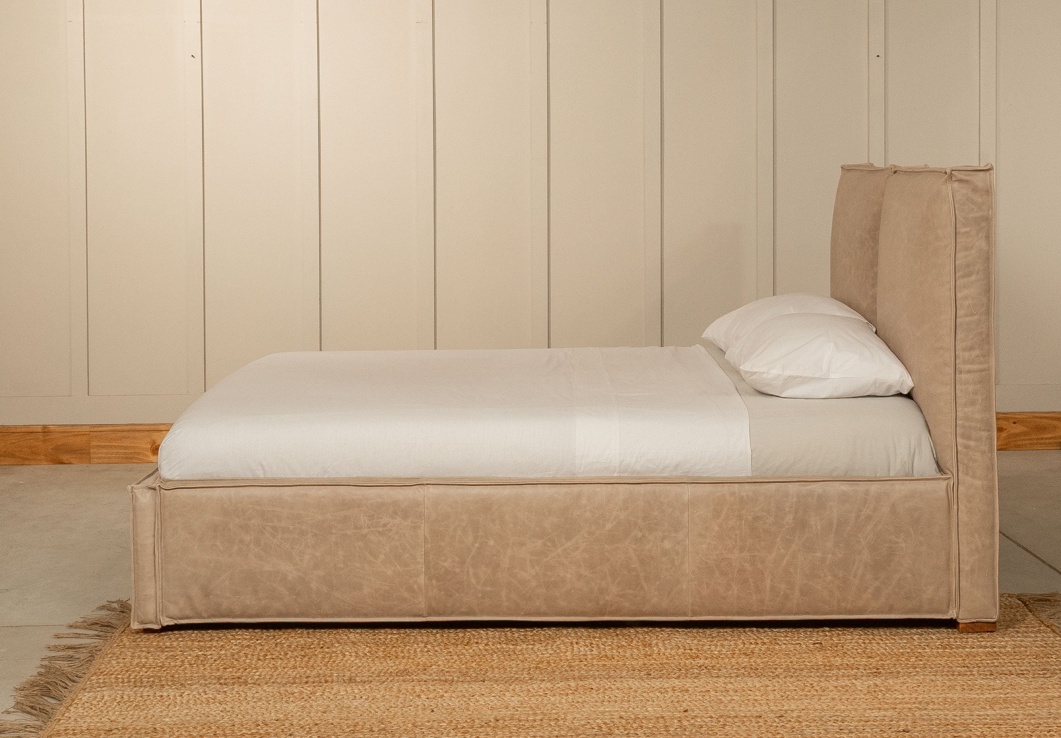 Cama Bruna Tela Lino Astoria Nuez
