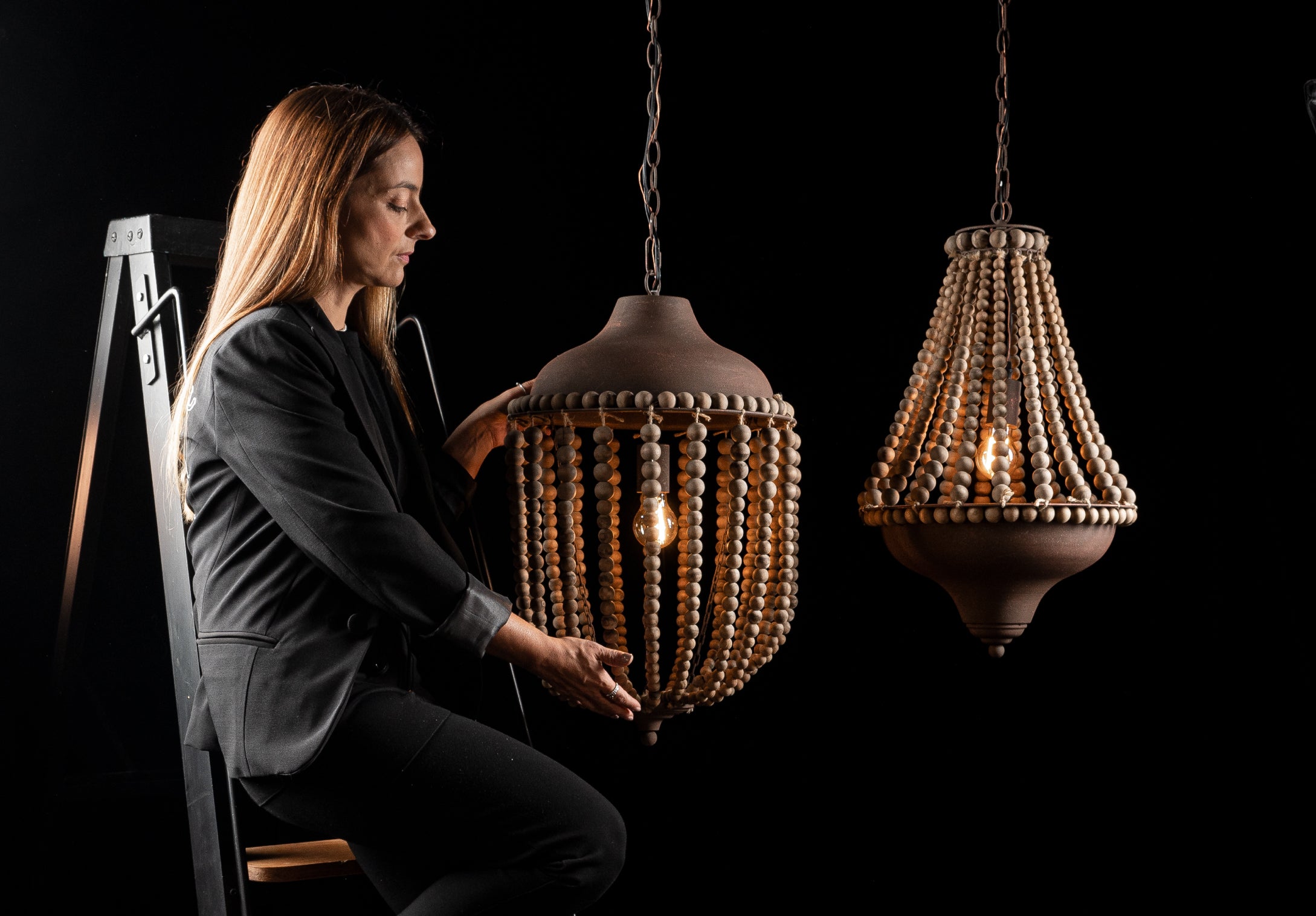 Lámpara Sahara Bead Chandelier