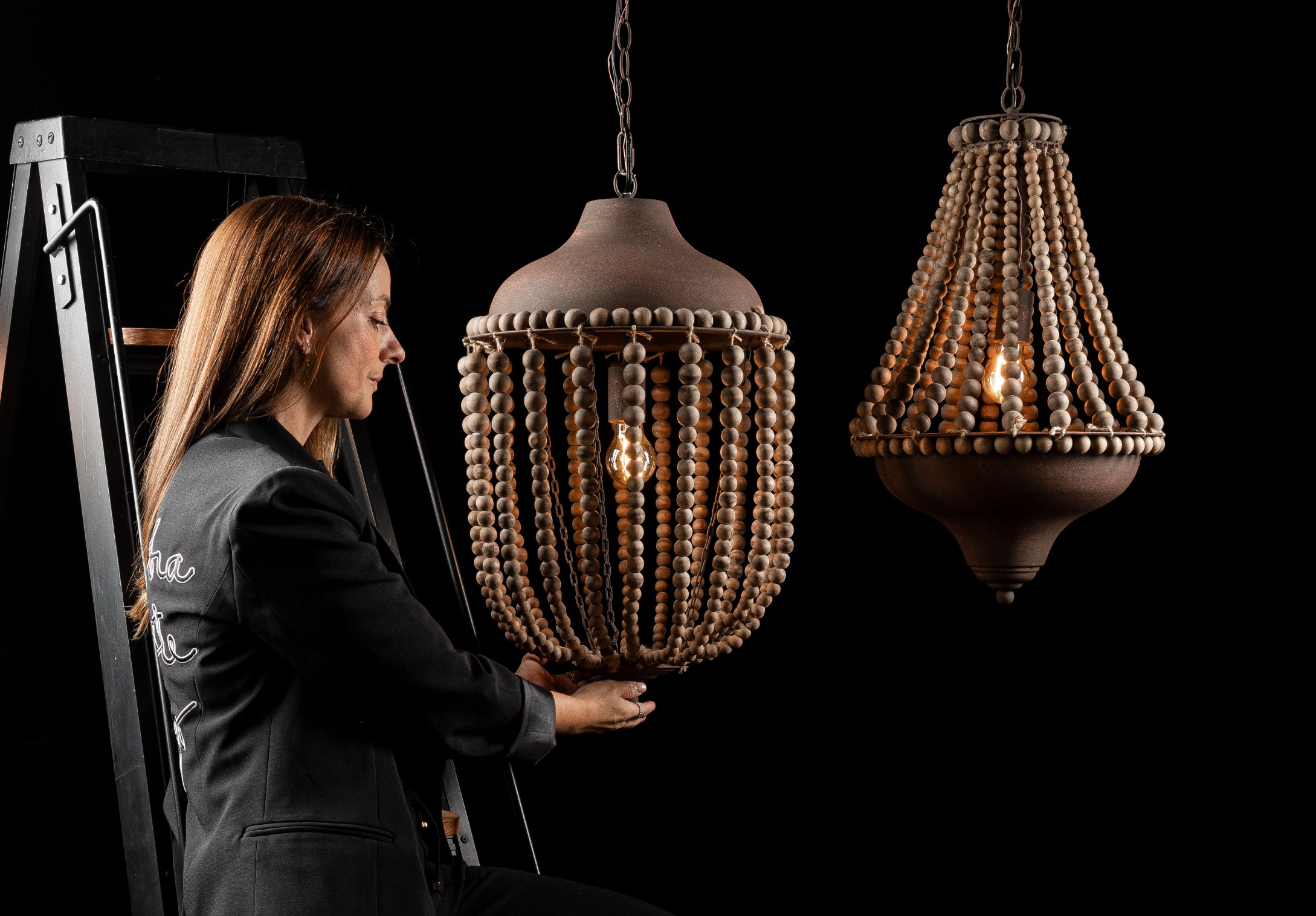 Lámpara Sahara Bead Chandelier