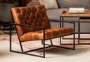 Producto para sala silla ferrara capitoneada en cuero 3house