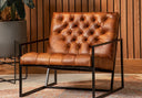 Producto para sala silla ferrara capitoneada en cuero 3house