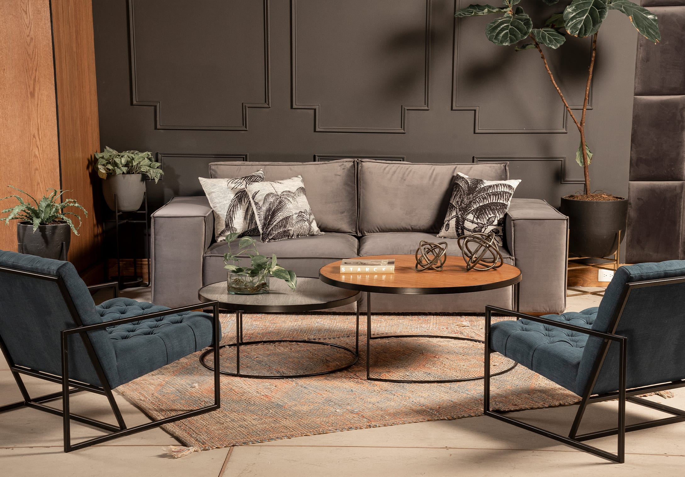 Producto para sala silla ferrara capitoneada en tela 3house