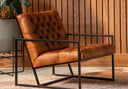 Producto para sala silla ferrara capitoneada en cuero 3house
