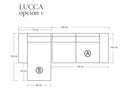 Sofá Modular Lucca en cuero en L