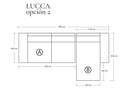 Sofá Modular Lucca en cuero en L