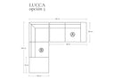 Sofá Modular Lucca en cuero en L