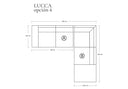 Sofá Modular Lucca en cuero en L