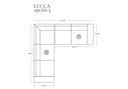 Sofá Modular Lucca en cuero en L