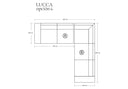 Sofá Modular Lucca en cuero en L